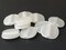 10 20mm White Flat Round Vintage Cultura Pearls Plastic Coin Beads